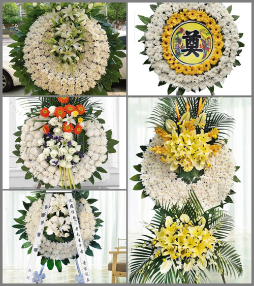广东梅州市丰顺县潘田镇填江村花圈速递